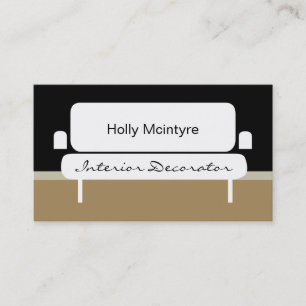 Tarjetas de presentación del decorador interior