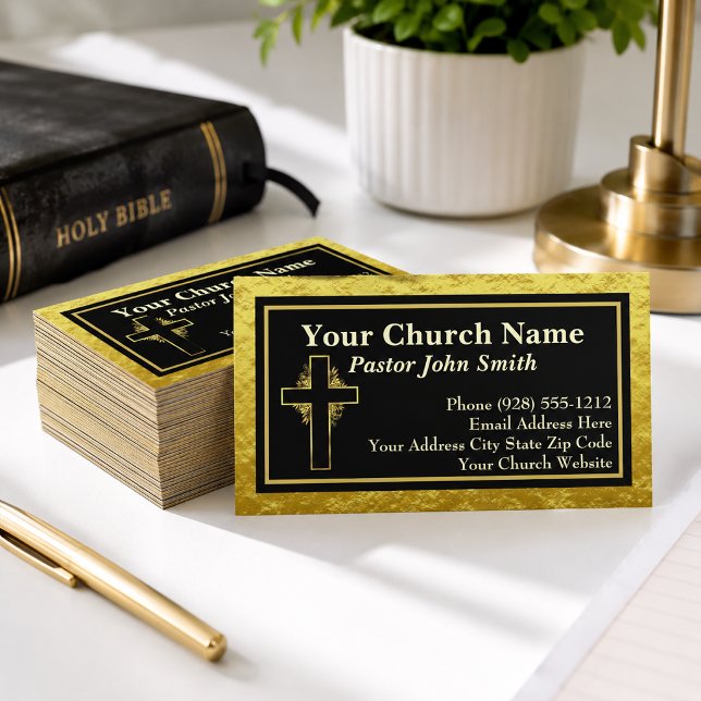 Tarjetas de presentación del pastor de la iglesia  (Subido por el creador)