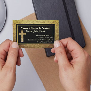 Tarjetas de presentación del pastor de la iglesia