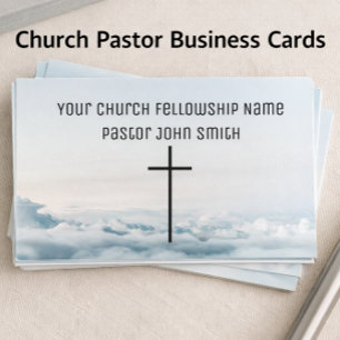 Tarjetas de presentación del Pastor de la Iglesia 