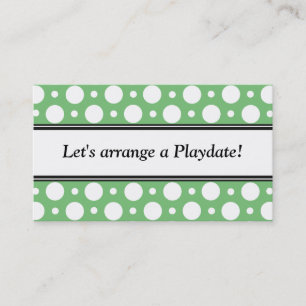 Tarjetas de presentación del Polka Verde de Playd