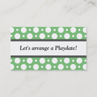 Tarjetas de presentación del Polka Verde de Playda