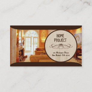Tarjetas de presentación del proyecto doméstico 