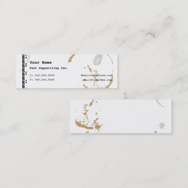 Tarjetas de presentación delgadas con arte de máqu (Anverso / Reverso)