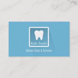 Tarjetas de presentación dentales con ícono de die