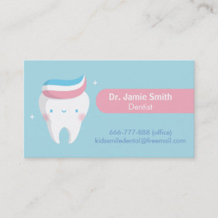 Tarjetas de presentación dentarias dentales para d