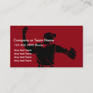 Tarjetas de presentación deportivas temáticas de