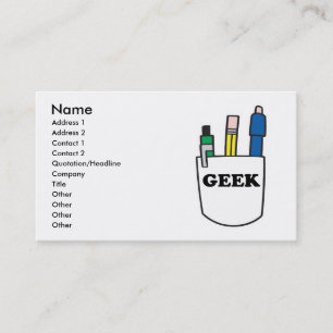 Tarjetas de presentación divertidas para GEEK con
