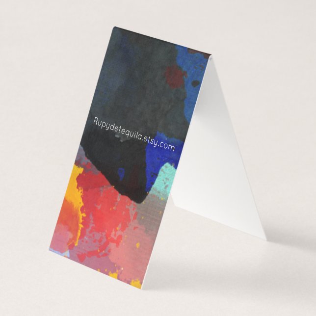 Tarjetas de presentación dobladas arte pintadas ab (Anverso)