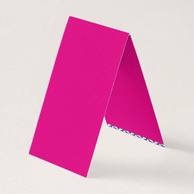 Tarjetas de Presentación Doble | Rosa Intenso | Ma (Reverso)