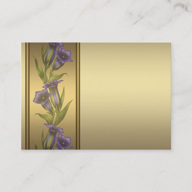 Tarjetas de presentación doradas púrpura violeta (Anverso)