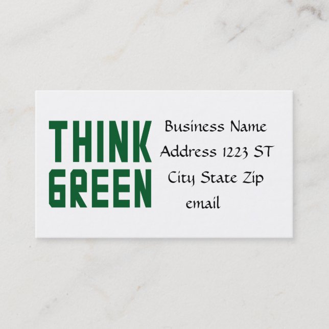 Tarjetas de presentación ecológicas (Anverso)