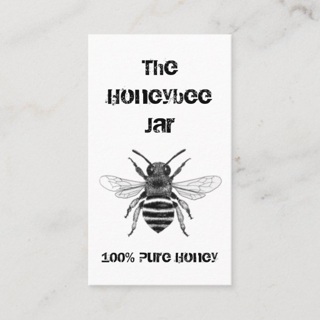 Tarjetas de presentación - El tarro de la abeja me (Anverso)