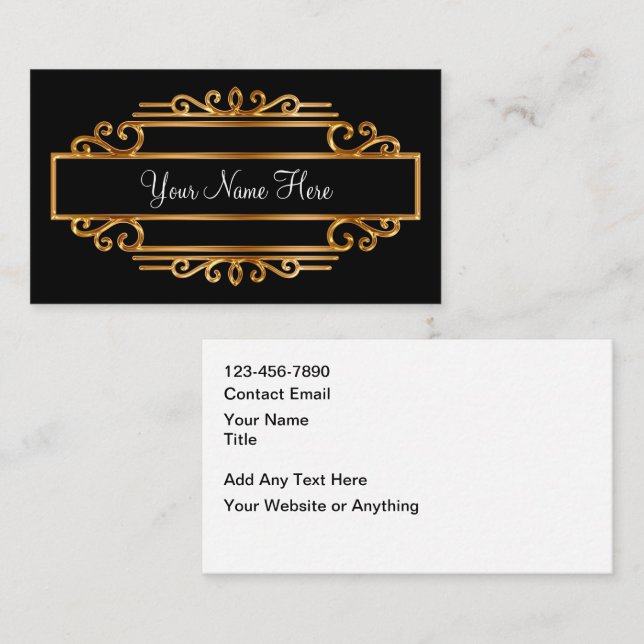 Tarjetas de presentación elegantes con monograma c (Anverso / Reverso)