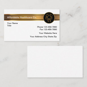 Tarjetas de presentación elegantes para atención m