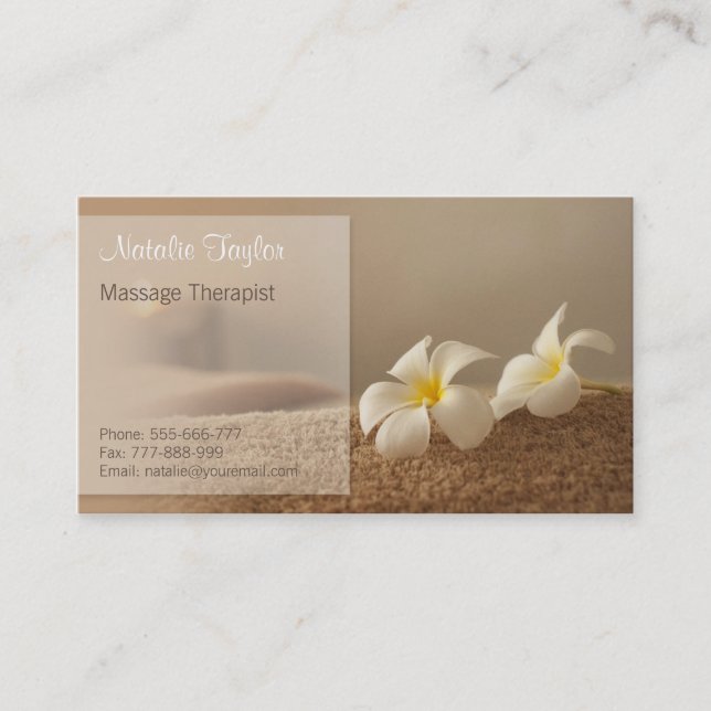 Tarjetas de presentación elegantes para terapeutas (Anverso)