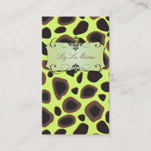 Tarjetas de presentación estampadas con guepardo