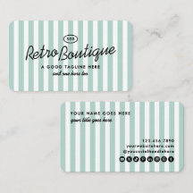 Tarjetas de presentación estándar a rayas costeras