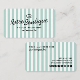 Tarjetas de presentación estándar a rayas costeras