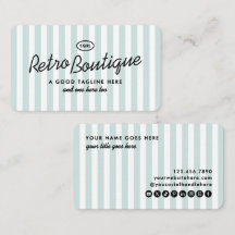 Tarjetas de presentación estándar a rayas costeras