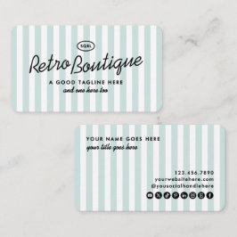Tarjetas de presentación estándar a rayas costeras