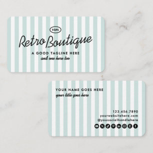 Tarjetas de presentación estándar a rayas costeras