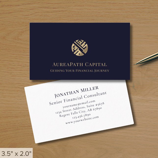 Tarjetas de presentación financiera con logotipo G (Subido por el creador)