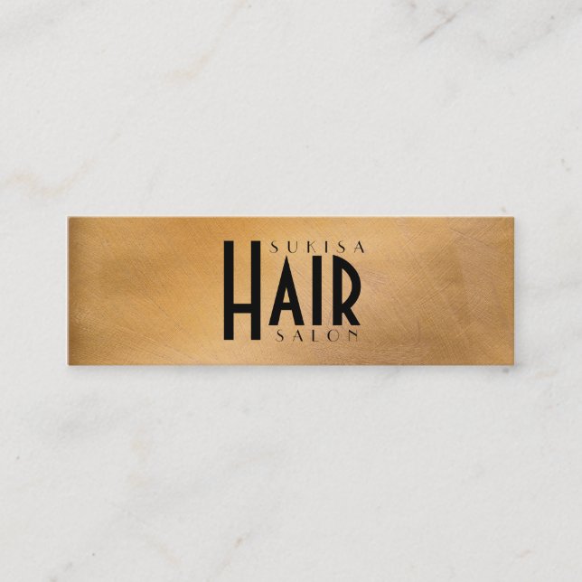 Tarjetas de presentación finas de salón de belleza (Anverso)