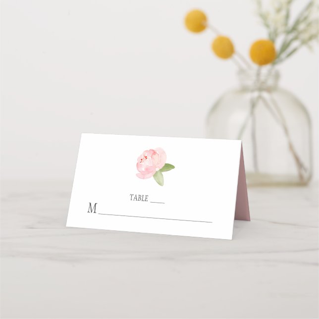 Tarjetas de presentación floral Peony Romántico mo (Anverso)