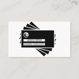 Tarjetas de presentación forma de icono gráfico mo
