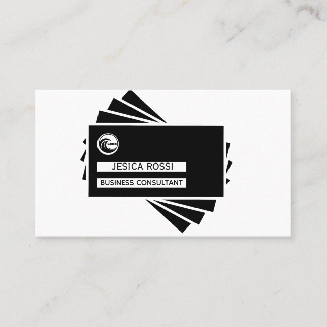 Tarjetas de presentación forma de icono gráfico mo (Anverso)