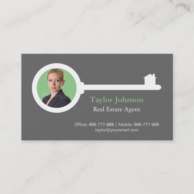 Tarjetas de presentación fotográficas para agentes (Anverso)
