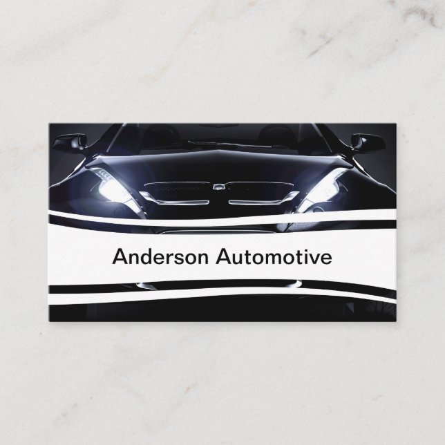 Tarjetas de presentación geniales con tema automot (Anverso)