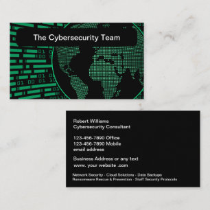 Tarjetas de presentación geniales de defensa de ci