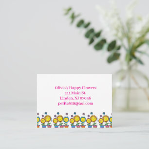 Tarjetas de presentación, girasoles felices del fl