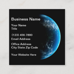 Tarjetas de presentación globales de espacio terre