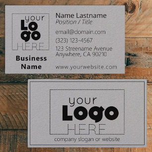 Tarjetas de presentación gris con logotipo Person