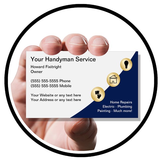 Tarjetas de presentación Handyman (Subido por el creador)