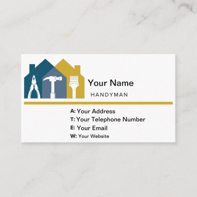 Tarjetas de presentación Handyman (Anverso)