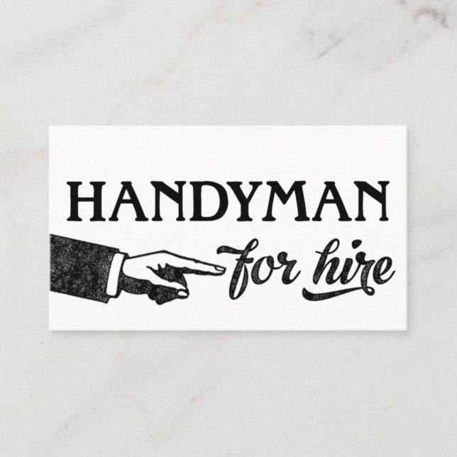 Tarjetas de presentación Handyman - Guay Vintage (Anverso)