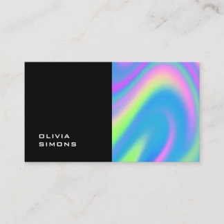 Tarjetas de presentación holográficas minimalistas