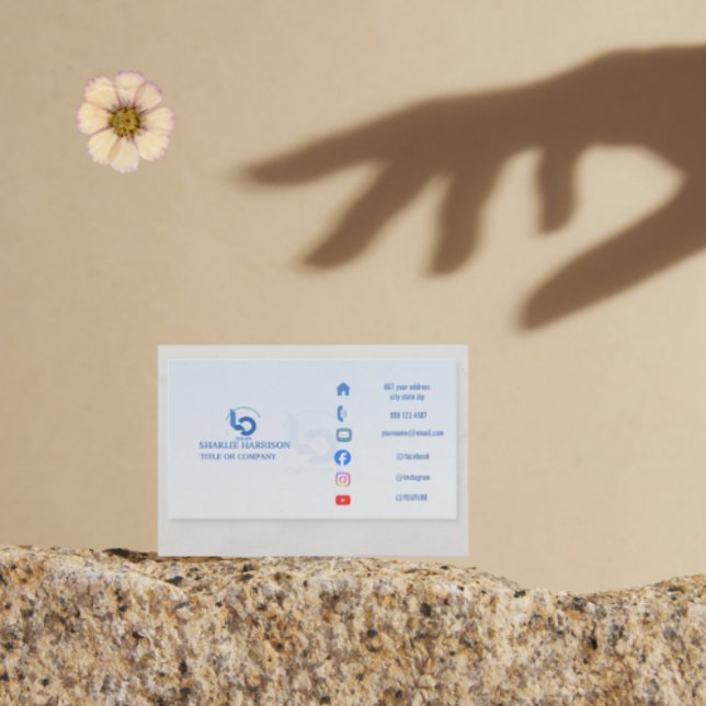 Tarjetas de presentación | Iconos de logotipo pers (Business Cards | Custom Logo Icons Modern blue)