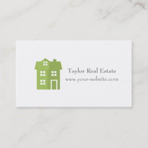 Tarjetas de presentación inmobiliaria con icono d