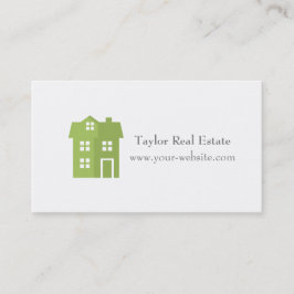 Tarjetas de presentación inmobiliaria con icono de