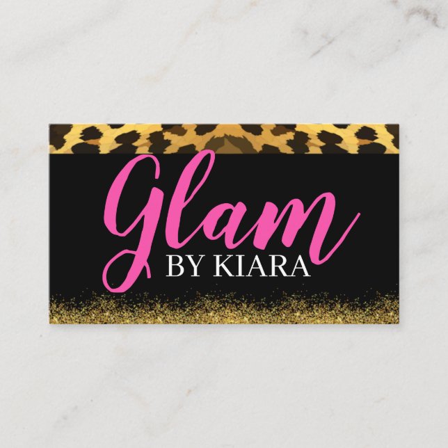 Tarjetas de presentación Leopard Print (Anverso)