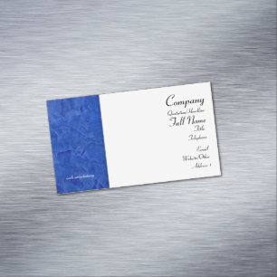 Tarjetas de presentación magnéticas azul toscano