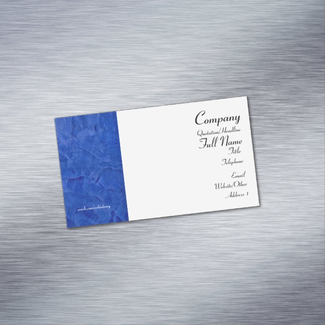 Tarjetas de presentación magnéticas azul toscano (In Situ)