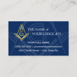 Tarjetas de presentación masónicas | Masón de oro