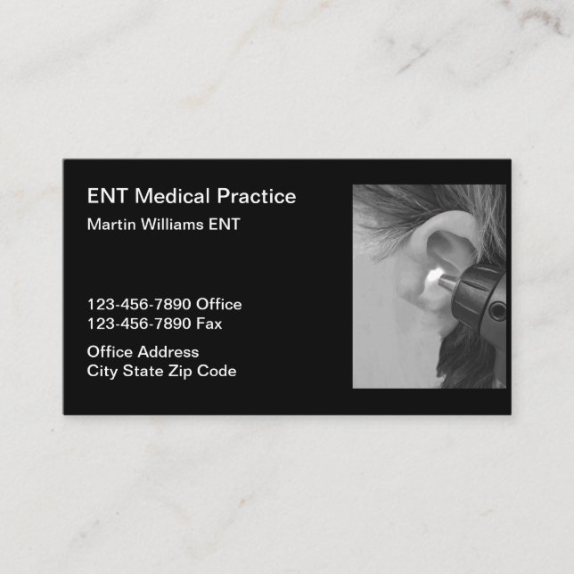 Tarjetas de presentación Médica de la nariz del oí (Anverso)