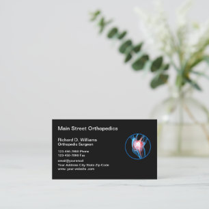 Tarjetas de presentación médicas de cirujano ortop